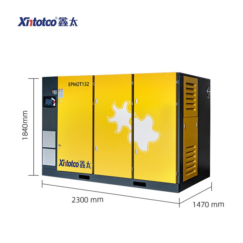 Double-stage Industrial Silent Energy-saving Motor 10HP 7.5kw Power Frequency Rotary Screw air Compressor