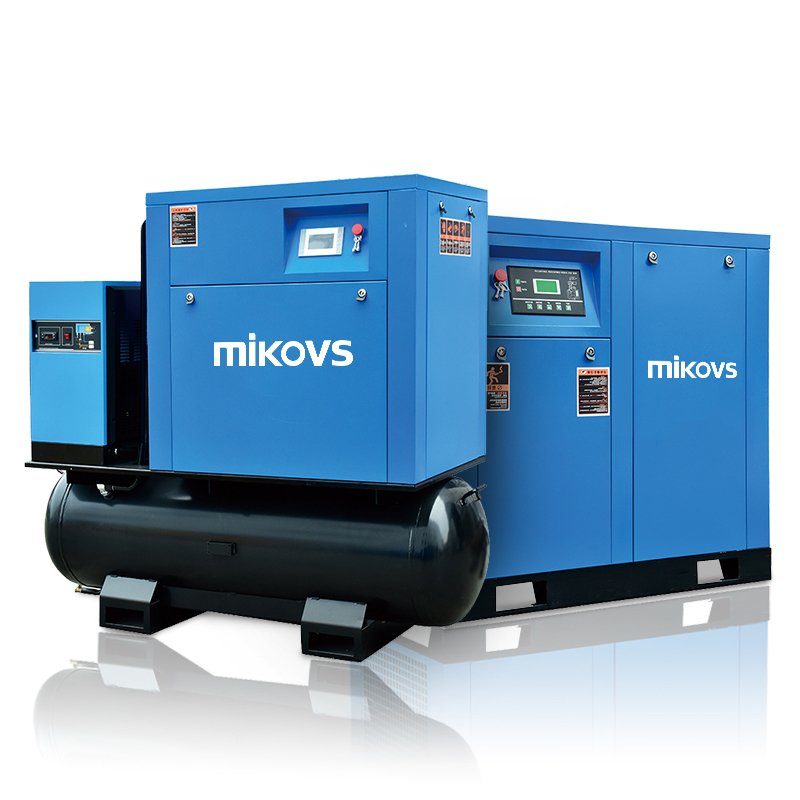 All in One Screw Air Compressor 7.5kw 11kw 15kw 22kw 30hp Working Pressure 8bar 10bar 12 Bar 16bar With Tank With Dryer