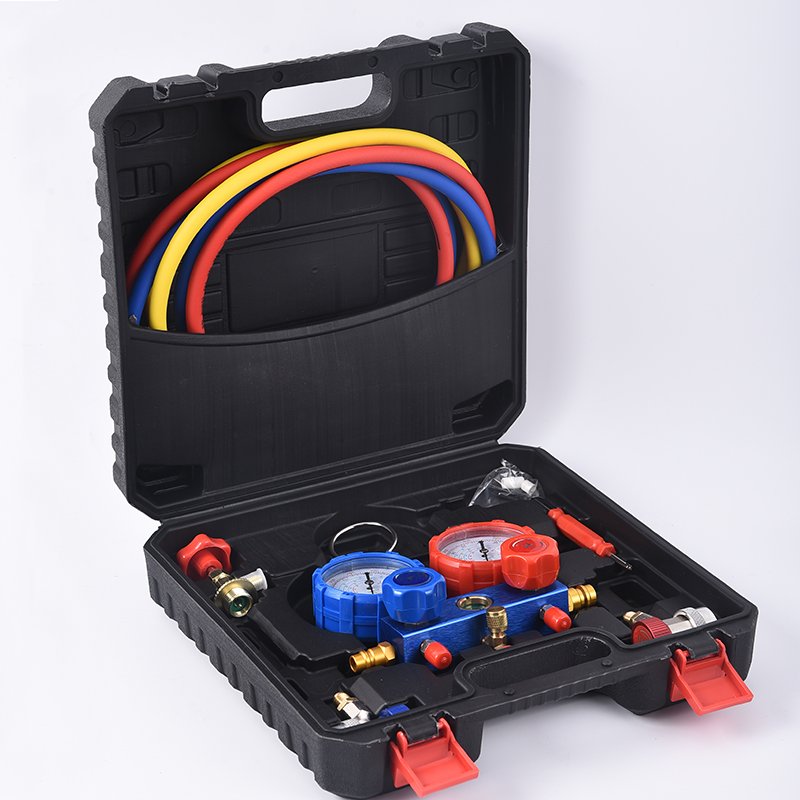 Double Meter Fluorine Meter Air-Conditioned Set Liquid Filling Refrigerant Table Group For Vehicle Tools