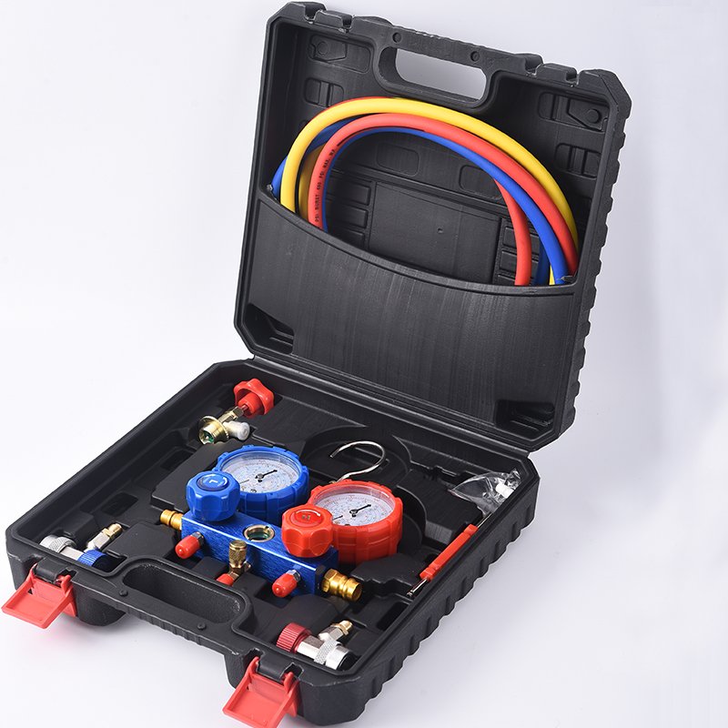 Double Meter Fluorine Meter Air-Conditioned Set Liquid Filling Refrigerant Table Group For Vehicle Tools