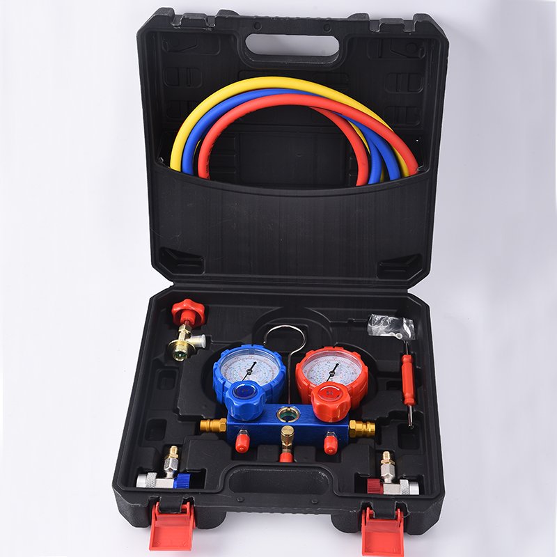 Double Meter Fluorine Meter Air-Conditioned Set Liquid Filling Refrigerant Table Group For Vehicle Tools