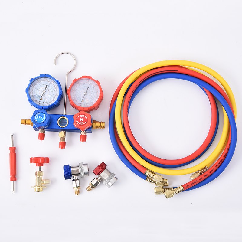 Double Meter Fluorine Meter Air-Conditioned Set Liquid Filling Refrigerant Table Group For Vehicle Tools