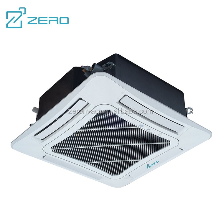 ZERO Brand DC Inverter R410A Refrigerant Ceiling Cassette Type Split Air Conditioner Air Handler Top Discharge Condensing Unit