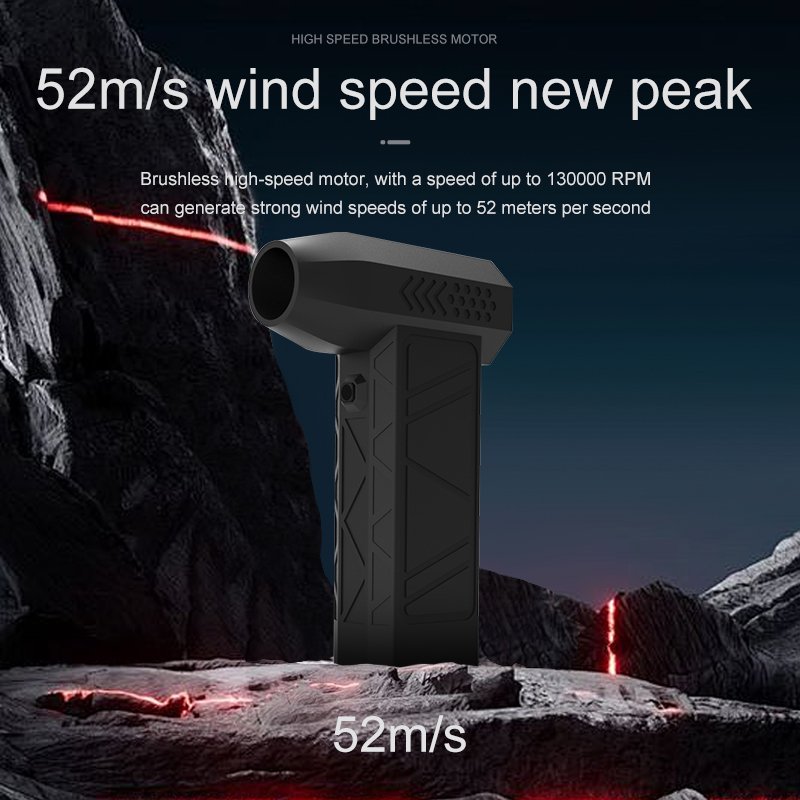 Rechargeable Handheld Fan AIR BLOWER FAN 130,000 RPM Powerful Blower with High-Speed Duct Fan