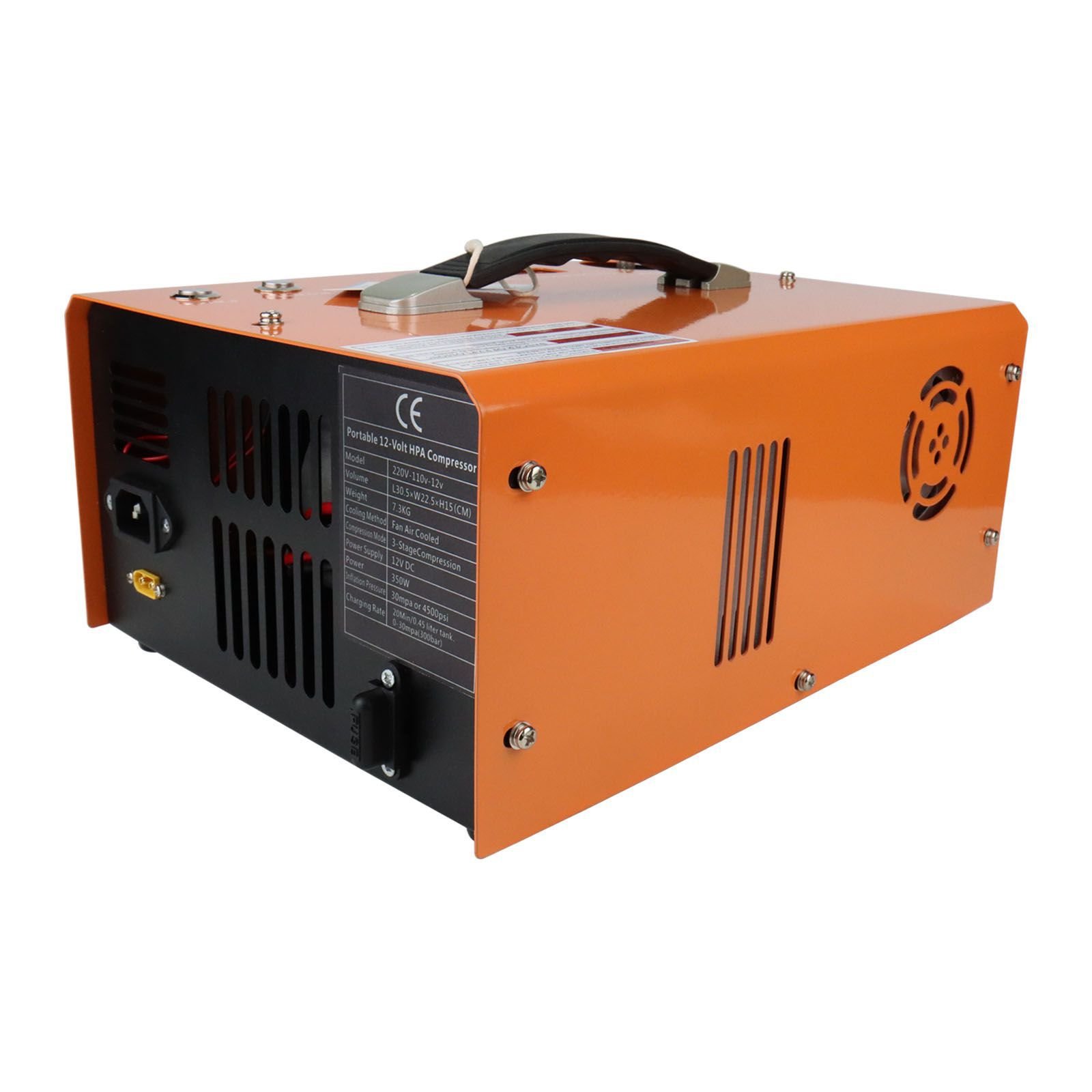 Low Noise 4500 PSI Auto-shutdown 12v 300bar PCP Large Electric air Compressor