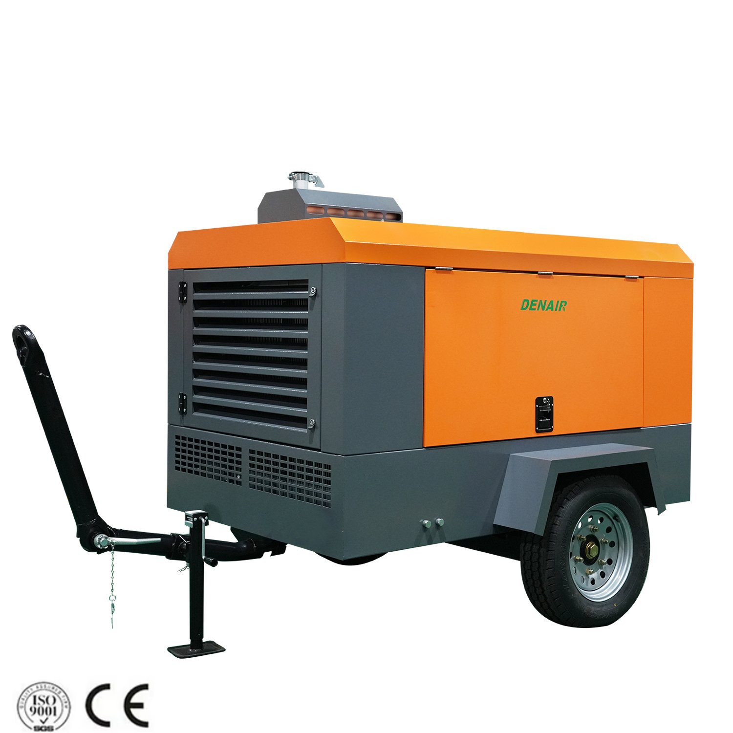 AC Power 60 kw Diesel Mobile Screw Air Compressor for Construction Manufacturing