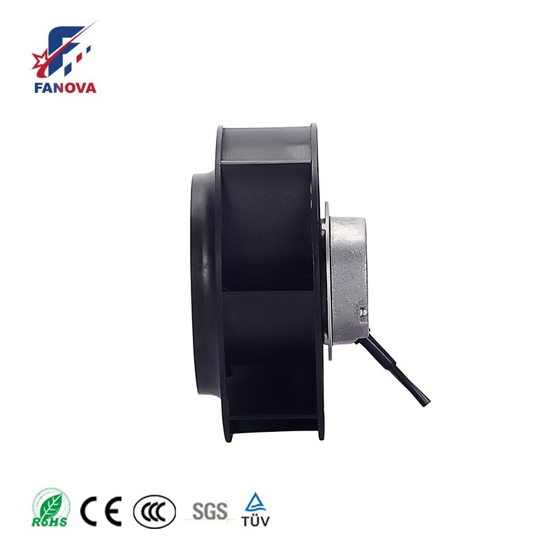 133mm 24V 48V AC/DC/EC High Pressure Customize Centrifugal Fan Backward Centrifugal Impeller Blower Fan with Support Bracket