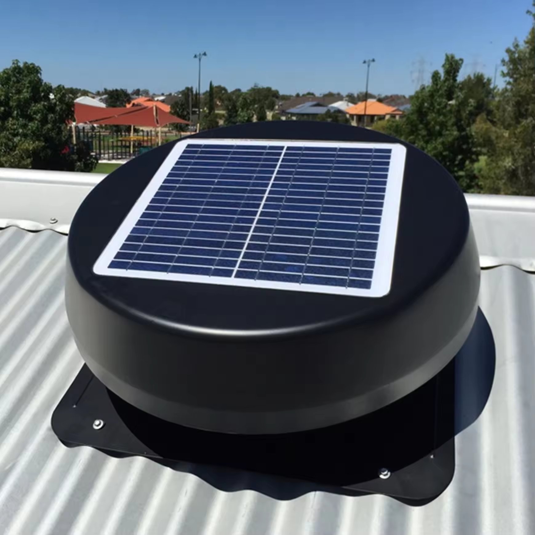 Container Home Attic Solar Panel Powered Industrial Air Roof Exhaust Fan Outdoor Ventilation DC Solar Extrac Air Vent Fan