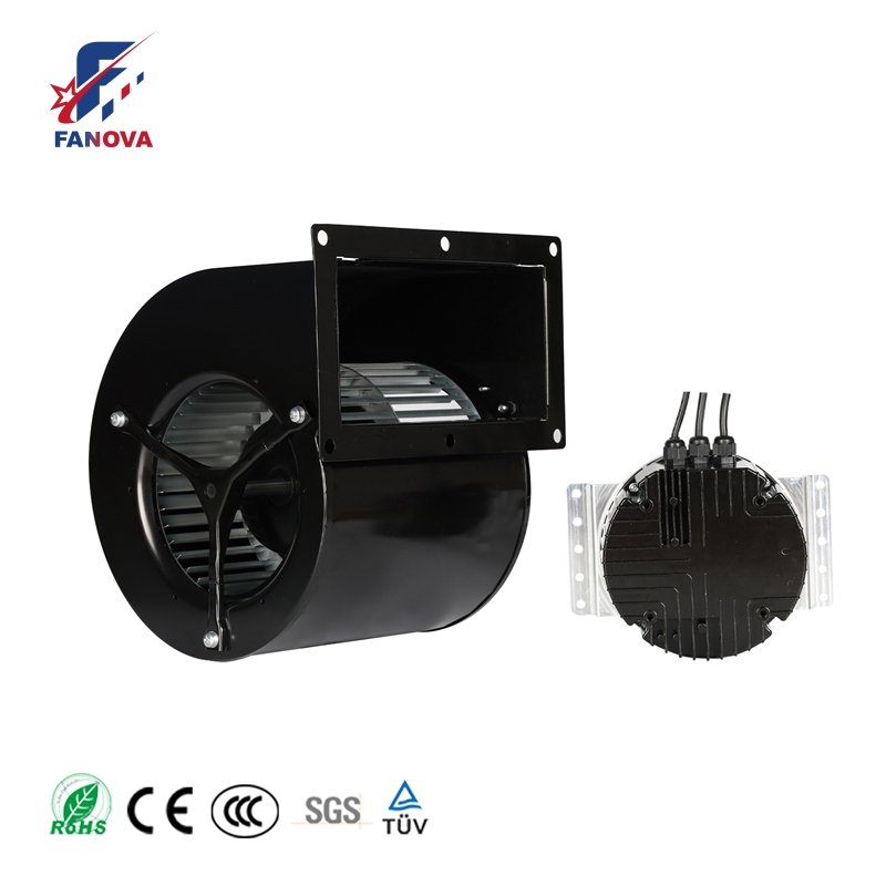 FANOVA 108mm-225mm 24V 48V 230V EC Motor Brushless Industrial Motor Single Inlet Centrifugal Fan Blower with CE