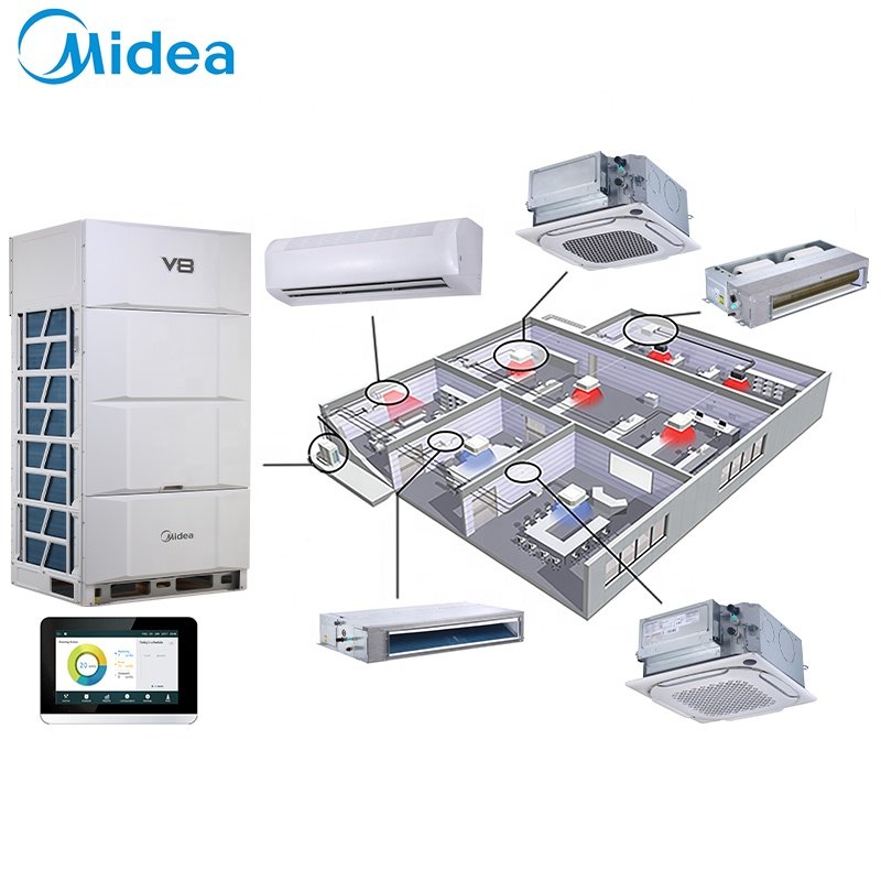 Midea Aircon V8 SuperSense 33.5KW High Eer Commercial Dc Inverter Vrf air Conditioner Cooling Heating Central air Conditioning