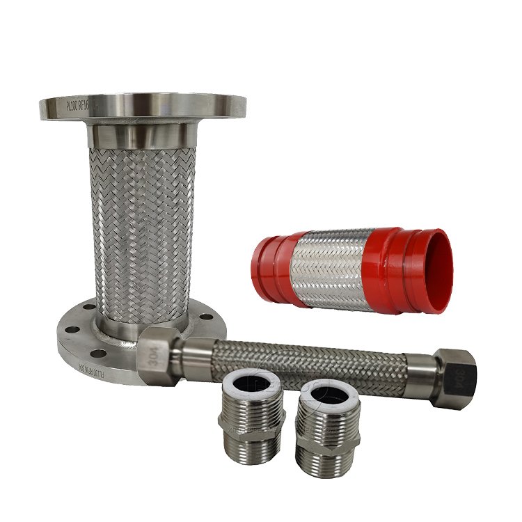 LEEBOO Wholesale 25mm Fan Coil Corrugated Pipe Flexible Split Metallic Hose Stainless Steel 304 Braided Wire Hose