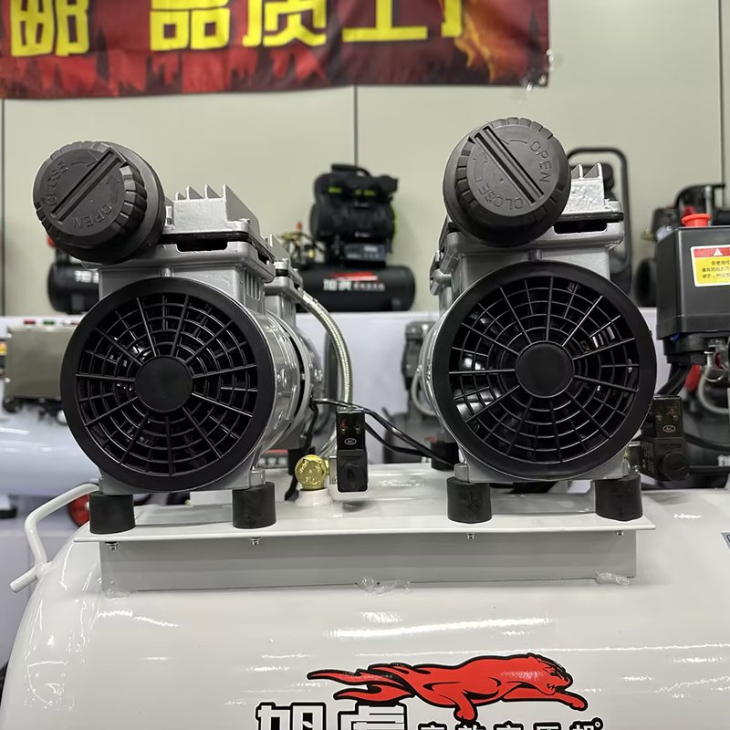 Professional Tank Engine Lubricated Motor Multiple Models Silent Oil Free Portable Piston Air Compressor
