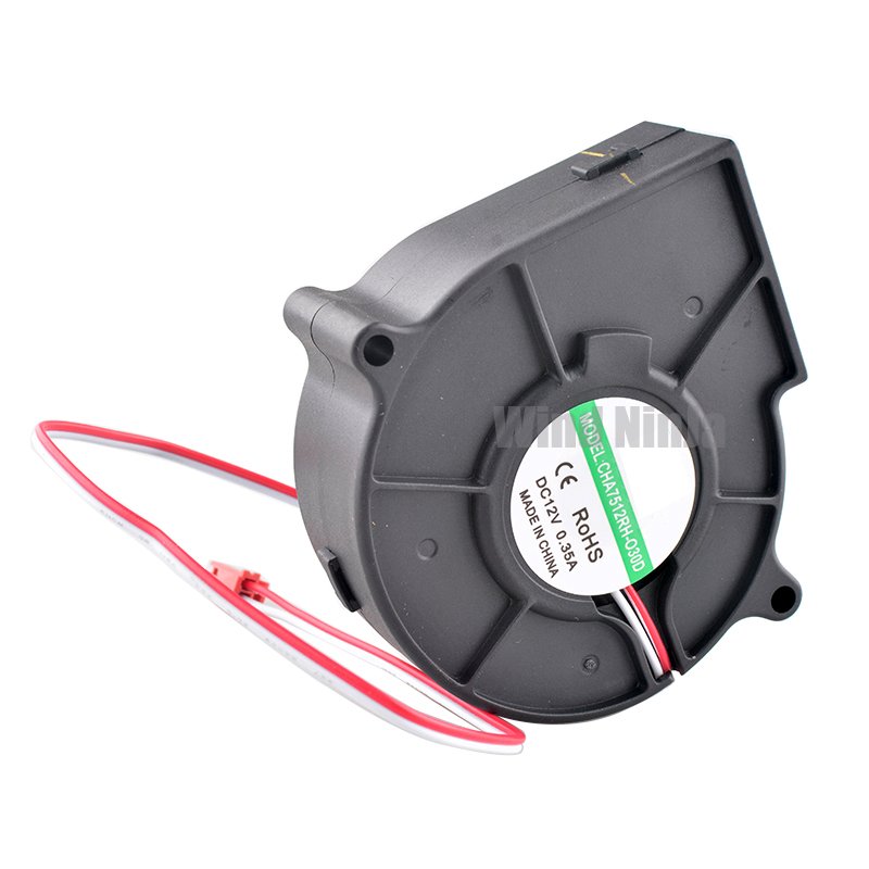 CHA7512RH-O30D 75mm Blower Fan 75x75x30mm DC12V 0.35A High air Volume Centrifugal Turbo Blower for Humidifier Atomizer