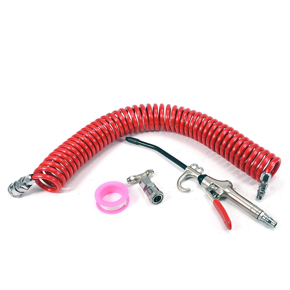 Pneumatic Tool Industrial Long Nozzle Tyre Extension Air Blow Gun Red Air Spring PU Tube Air Duster Gun