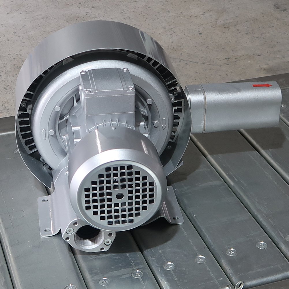 Factory Supply Quality High Pressure Regenerative Double Stage Side Channel Ring Blower 1hp Air Blower for Biofloc Fish Farming
