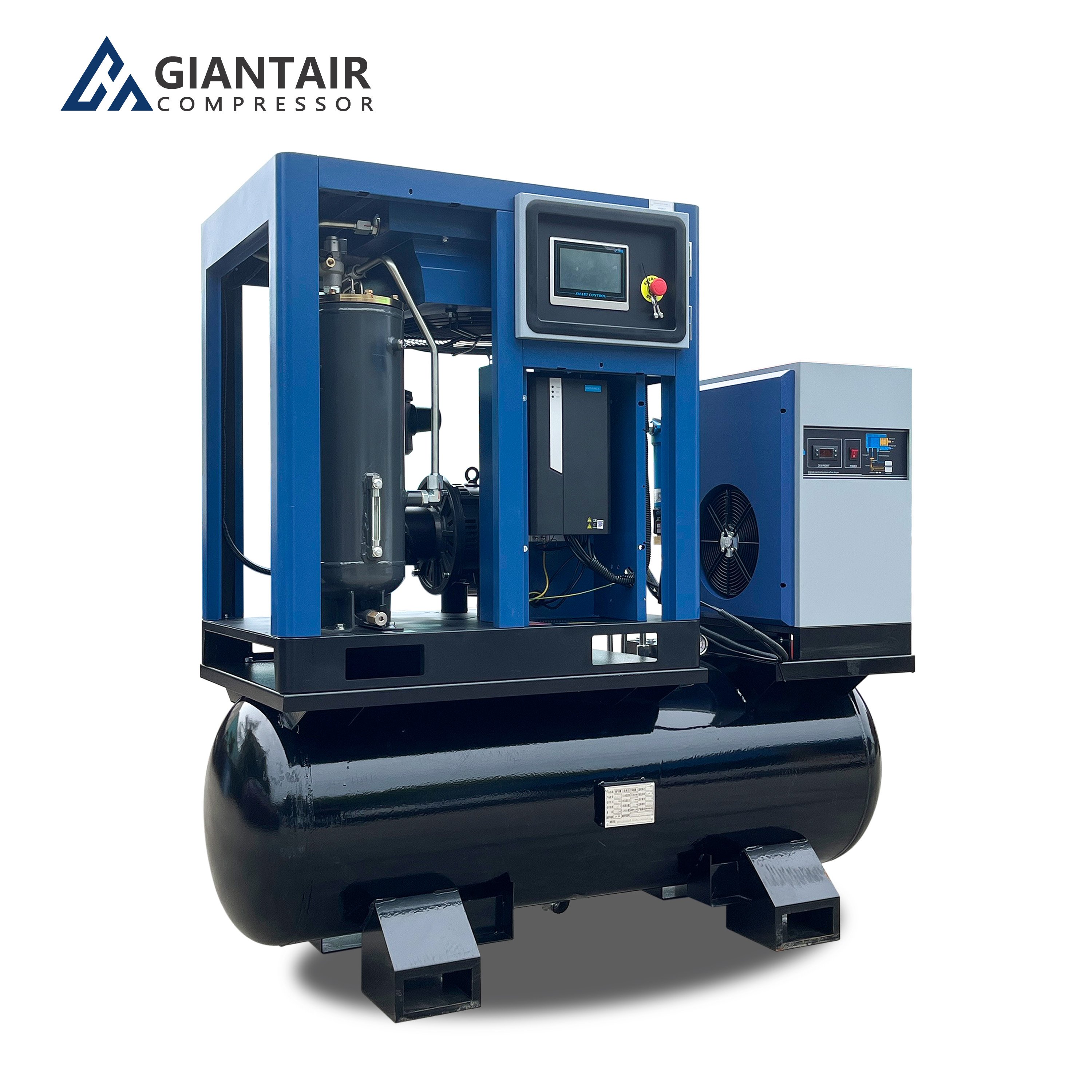 GiantAir Aircompressors Industrial 7.5 KW 10HP 7.5KW Air-compressor Rotary Screw Air Compressor for Sandblasting Laser Cutting