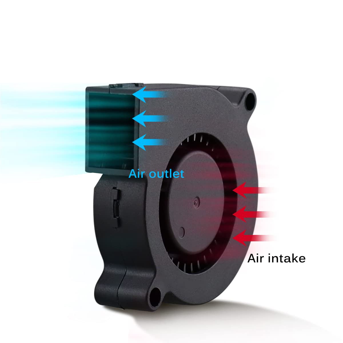 12V DC Blower Small Fan 5015 Ultra-quiet Turbo Blower Circuit Board Cooling Fan