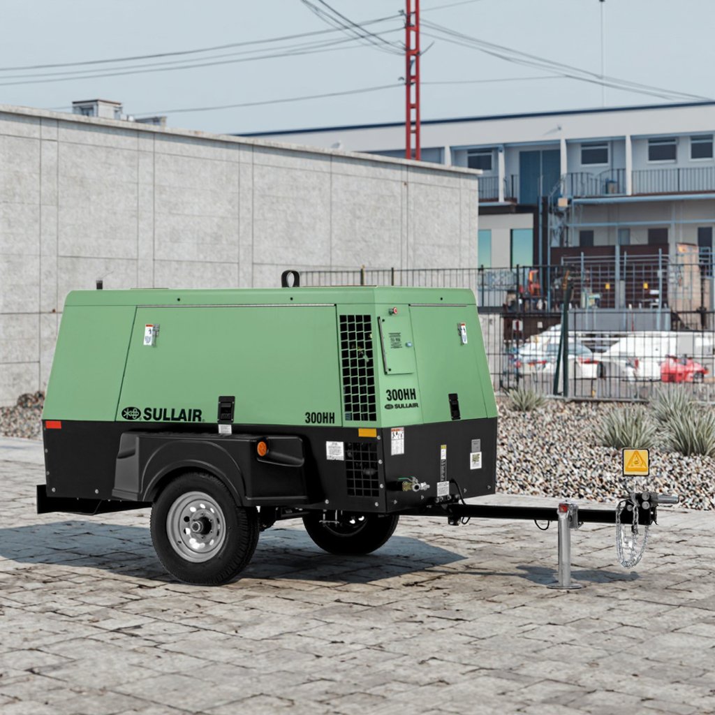 SULLAIR 375H PORTABLE AIR POWER EQUIPMENT Sullair air Compressor Cfm375 ,10.6m³/min Psig 150 ,10.3bar