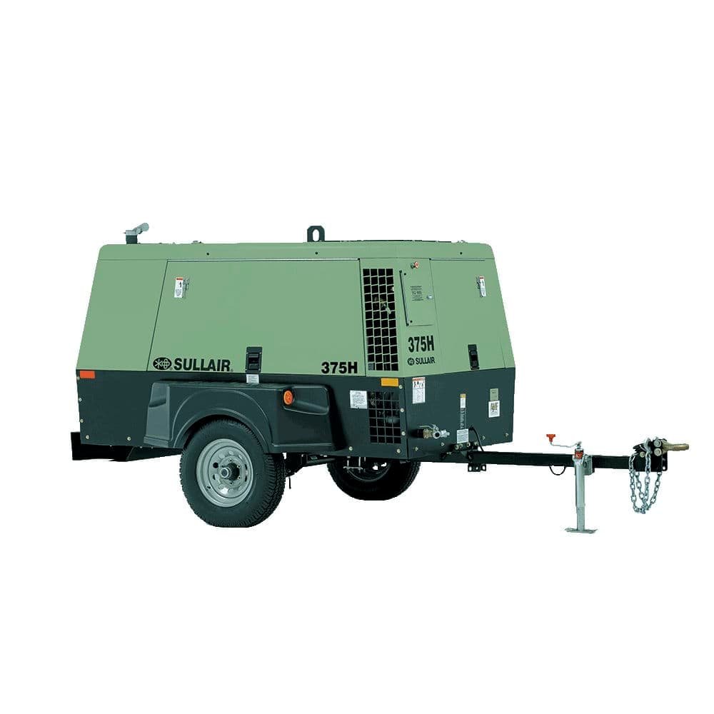 SULLAIR 375H PORTABLE AIR POWER EQUIPMENT Sullair air Compressor Cfm375 ,10.6m³/min Psig 150 ,10.3bar