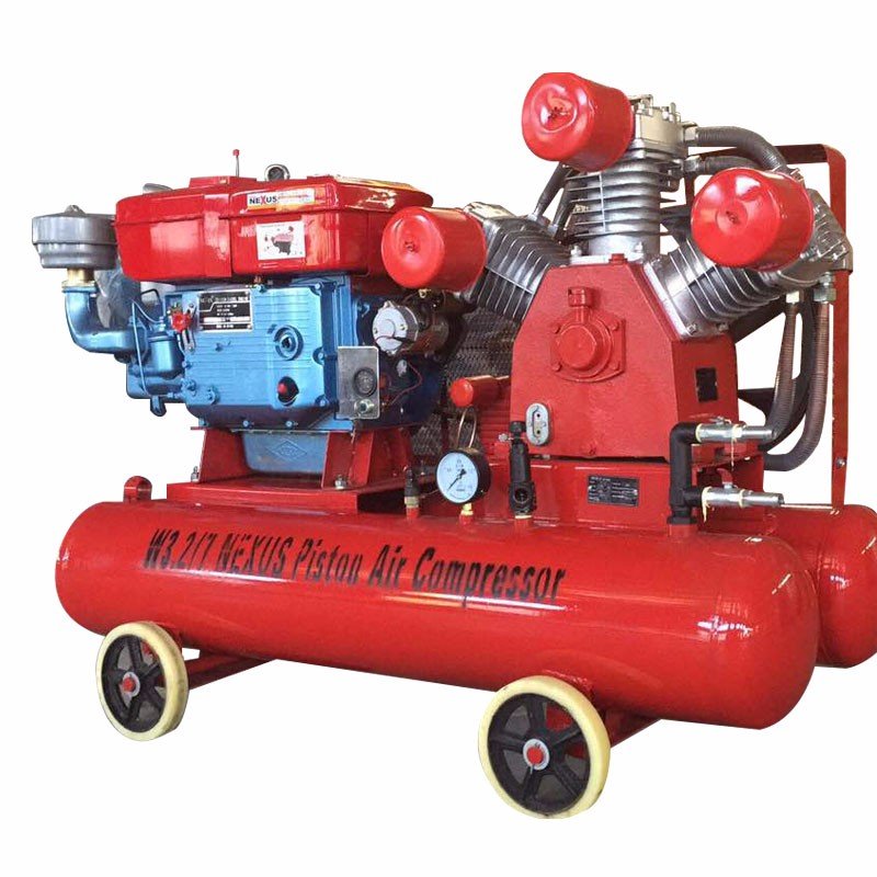 W3.2/7 Heavy Duty Diesel Movable Piston Air Compressor for Mining Jack Hammer