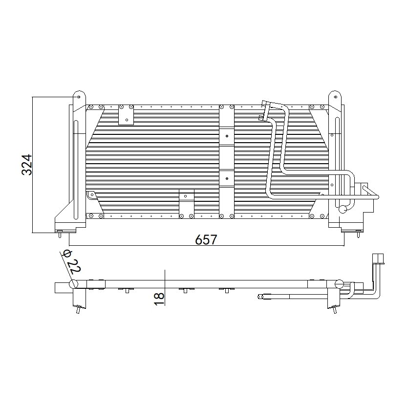 Aftermarket Car Auto Air Conditioning System Auto AC Condenser for OPEL CORSA OEM 93250611