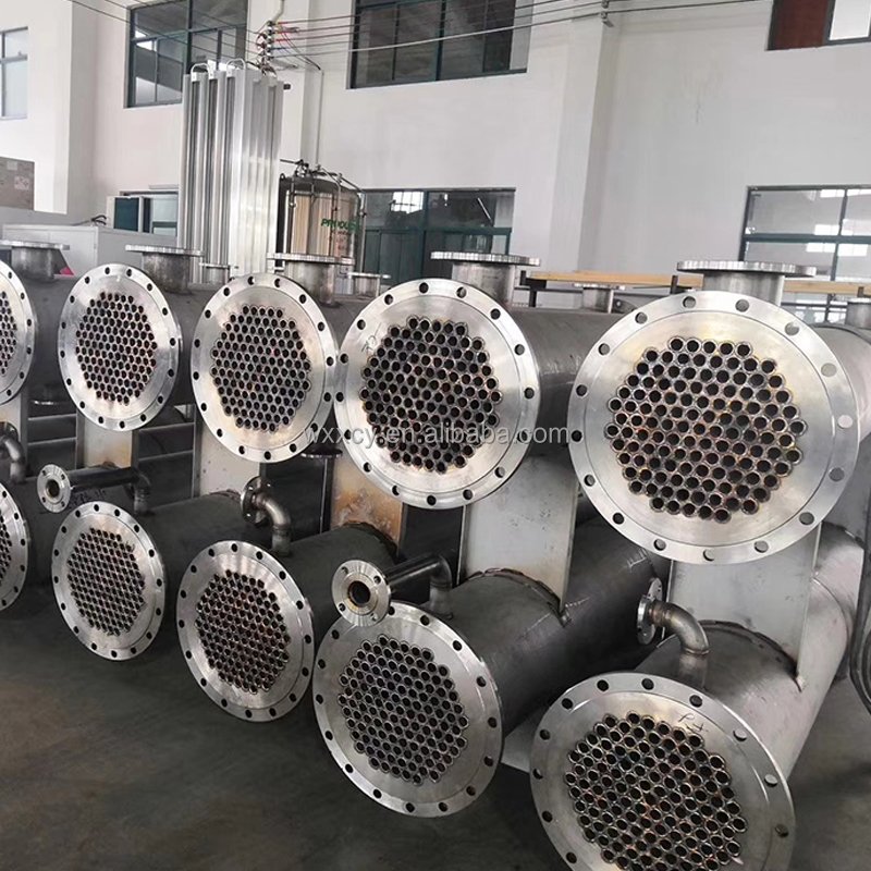 horizontal titanium stainless steel Heat Exchange Equipment Direct Supplier tube condenser for seawater food medical