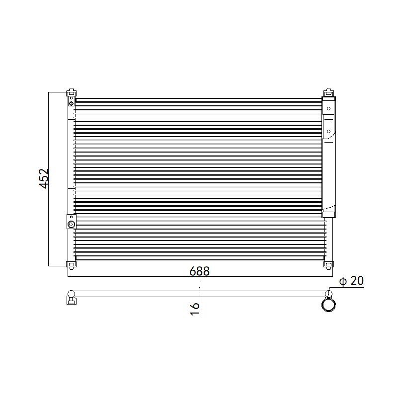 Aftermarket Car Auto Air Conditioning System Auto AC Condenser for SUZUKI GRAND VITARA OEM 9531064JA0 64J00