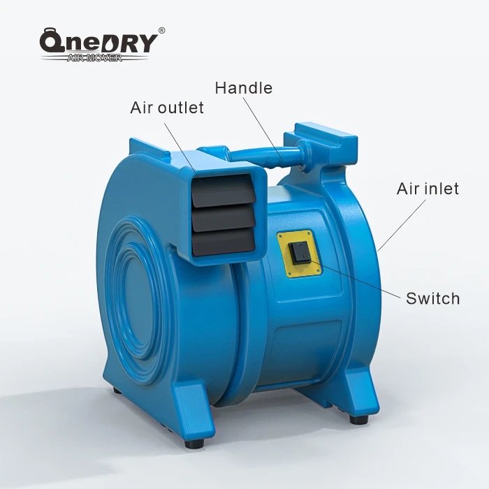 OneDry 1.0HP CE SAA ETL Inflatable Fan Blower with Powerful air Volume CFM and High air Pressure for Inflatable Toy or Advertise