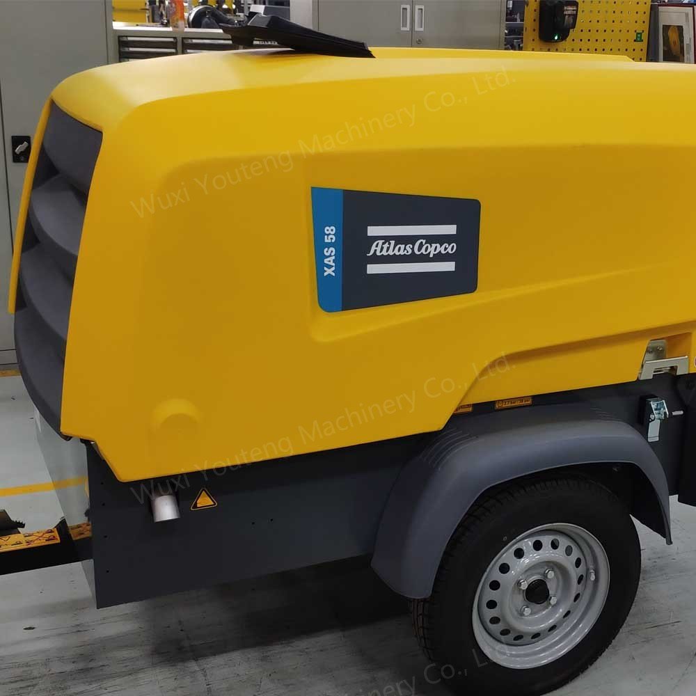 XAS58 XAS58KD ATLAS COPCO Portable Mobile Air Compressor Machine 7BAR at 120CFM 100PSI