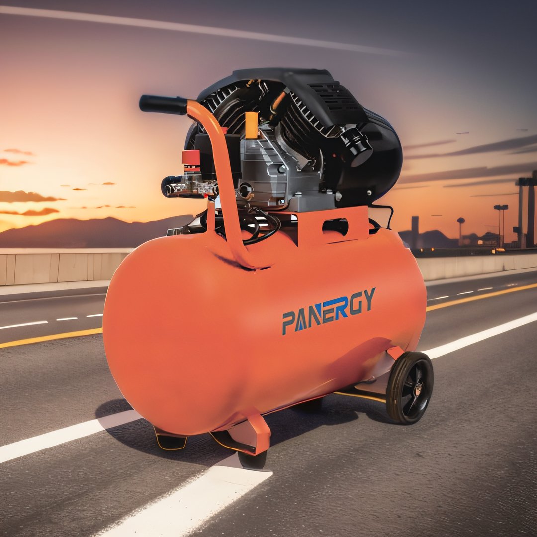 Panergy Large Size Handheld Mobile 50 Liter Tank Electric 1800W 2Hp Direct-Connected Pressure Air Compressor for Car Painting