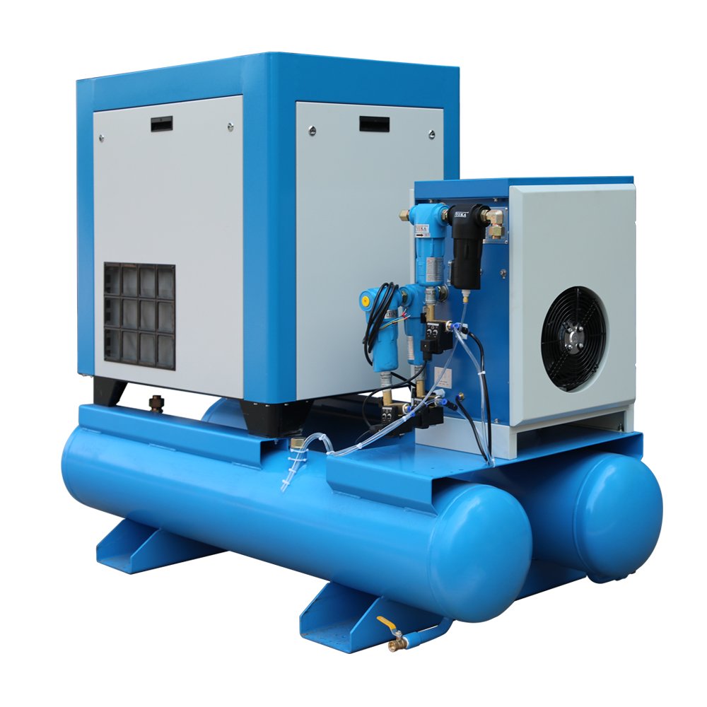 22KW 30HP For Laser Cutting Screw air Compressor 16bar 4 In 1 With air Tank Dryer China Manufacturer Custom Voltage 380V50HZ