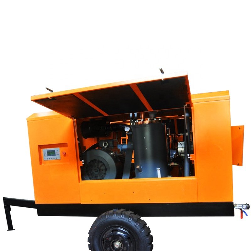 Diesel Screw air Compressor Portable air Compressor 120HP diesel air Compressor with Wheels