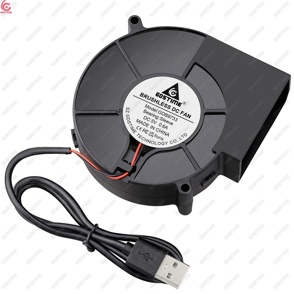 Gdstime GDB9733 Dc 5V-48V 9cm 9733 97x95x33mm High Speed Brushless Cooling Turbo Centrifugal Blower Fan