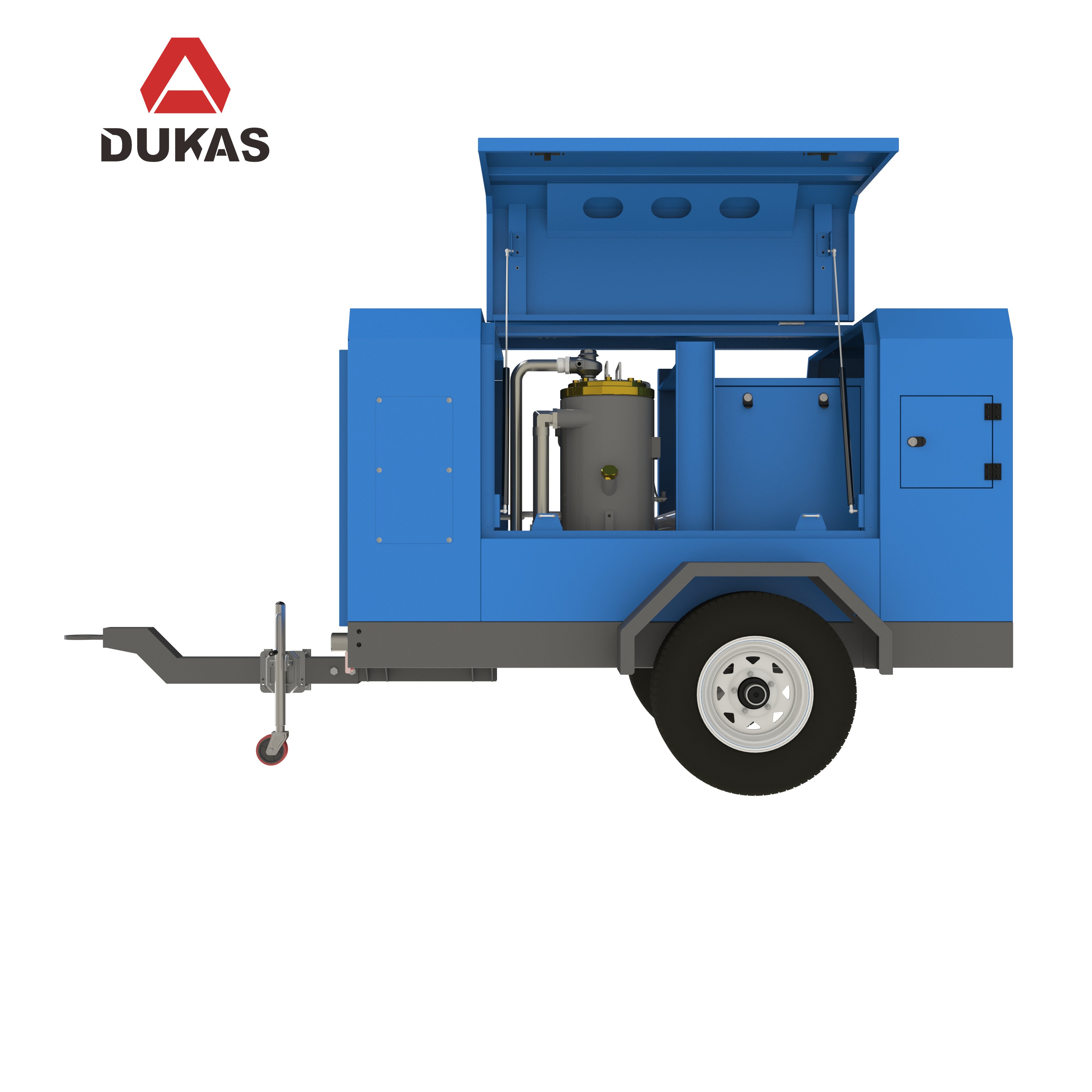 Intelligent Portable Dukas Portable Electric Screw Air Compressor 16M3/Min with 8/10/12Bar 75KW/110KW Power 380V Motor Gas Engine Mobile Compressor