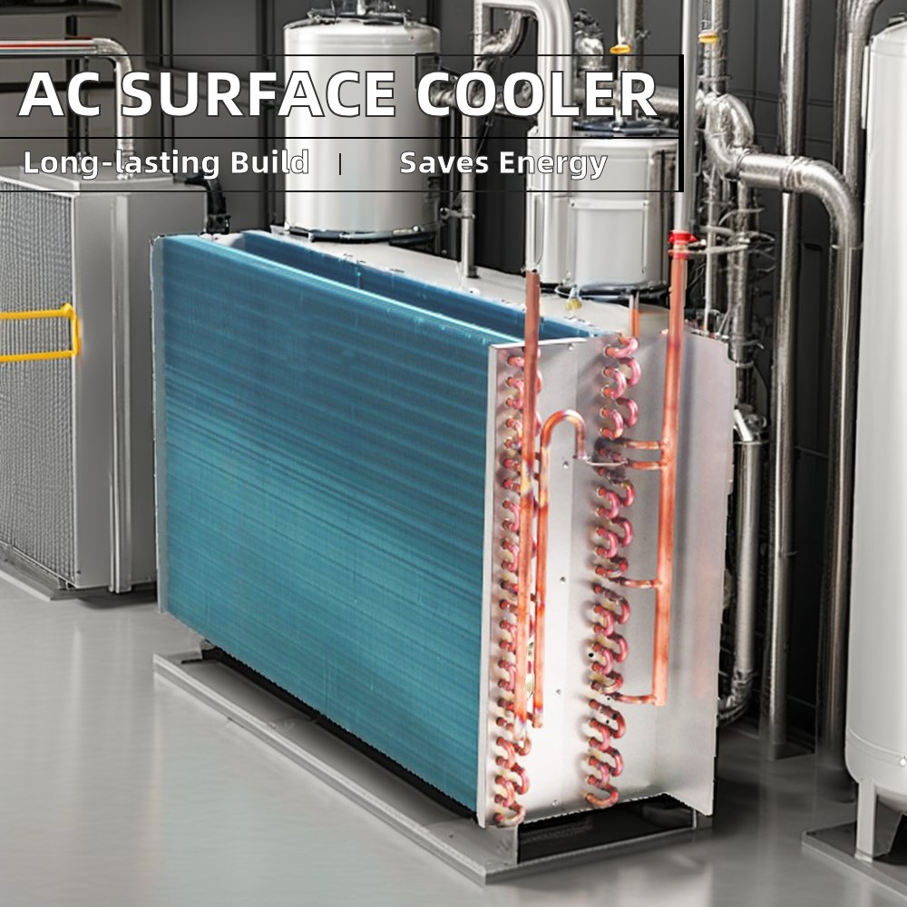 Electric Powered Central Air Conditioning Surface Cooler Aluminum Foil Finned Condenser Air-Cooled Evaporator