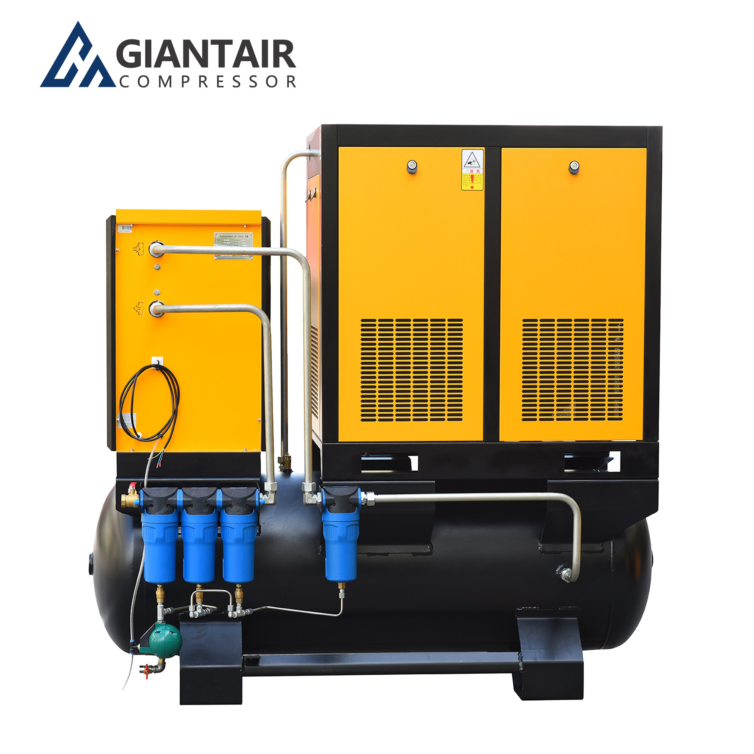 Giantair Energy Saving 7.5kw 11kw 15kw 22kw All in One 15 Hp Air Compressor 12 Bar 500lt Air Compressor 4 in 1 Air Compressor