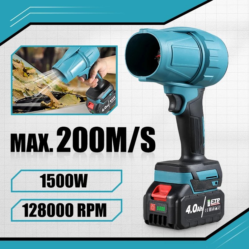 Electric Turbo Blowers Jet Fan 200M/S Violent Car Dryer Handheld Air Duster Blowing Tool for Makitas