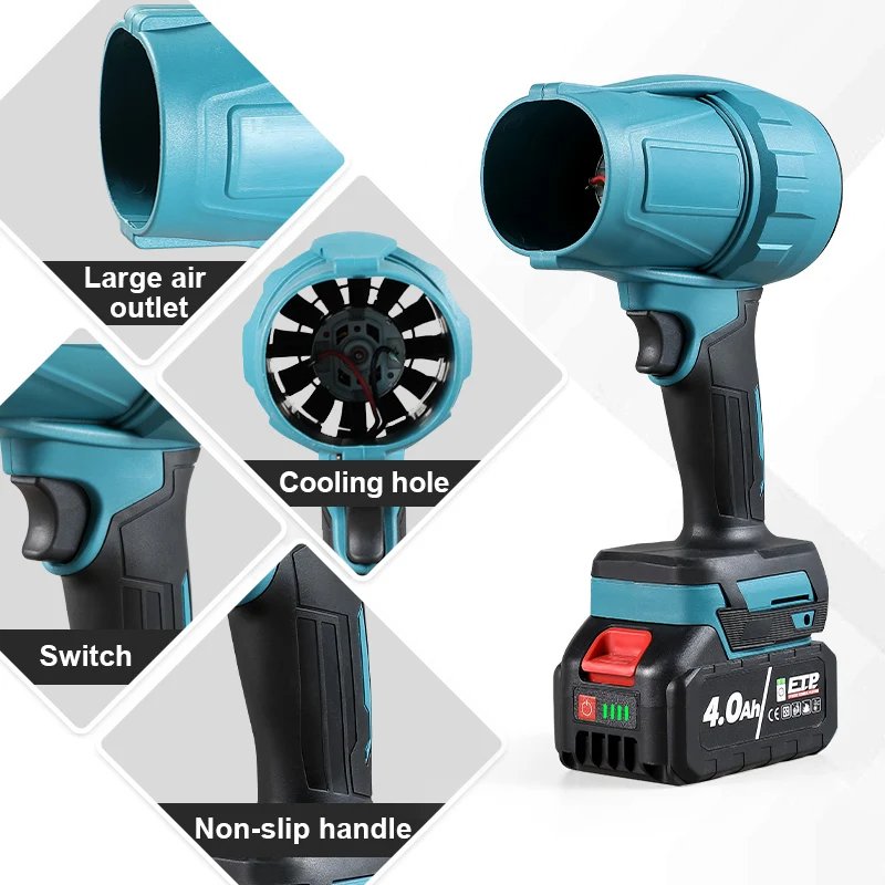 Electric Turbo Blowers Jet Fan 200M/S Violent Car Dryer Handheld Air Duster Blowing Tool for Makitas