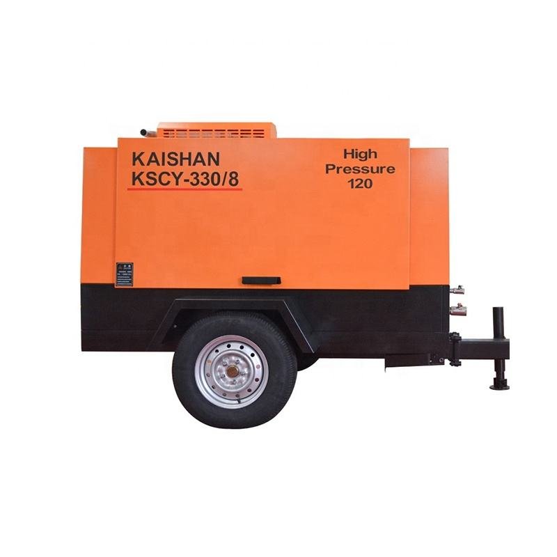 Industrial Mobile Big Capacity Portable Diesel Engine Screw Air Compressor for Drilling Borehole