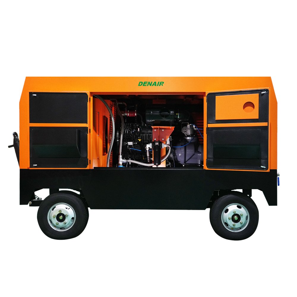 Heavy-duty 8 bar Industrial Mining Diesel Mobile Air compressor