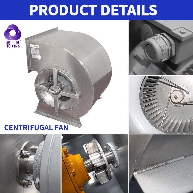 High Pressure Belt Driven Ventilation Cross Flow Air Cooler Exhaust Blower Commercial Industrial Foreward Centrifugal Fans