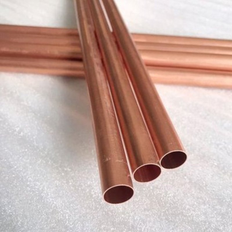 Copper Tube Condenser Coil Pipe Custom Flattened Tube Copper Heatpipe Copper Tube Header Air Conditioning