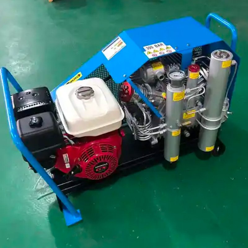 100L/min Auto Stop 4500psi 300bar Gasoline Air Compressor for Scuba Diving Snorkeling