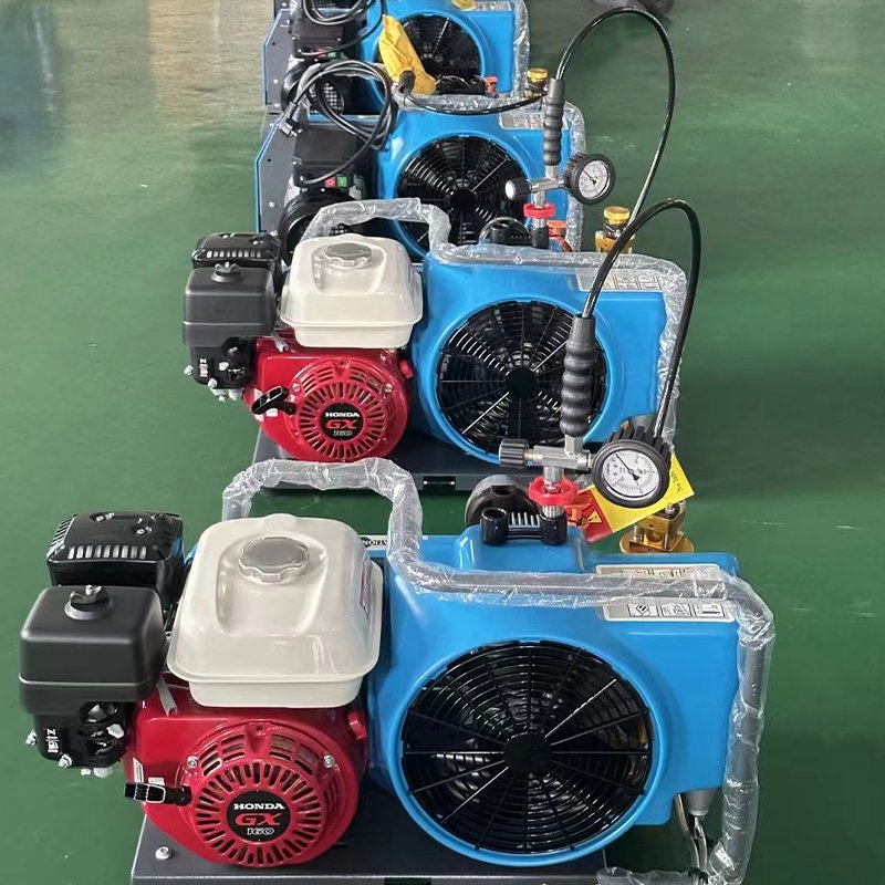 100L/min Auto Stop 4500psi 300bar Gasoline Air Compressor for Scuba Diving Snorkeling