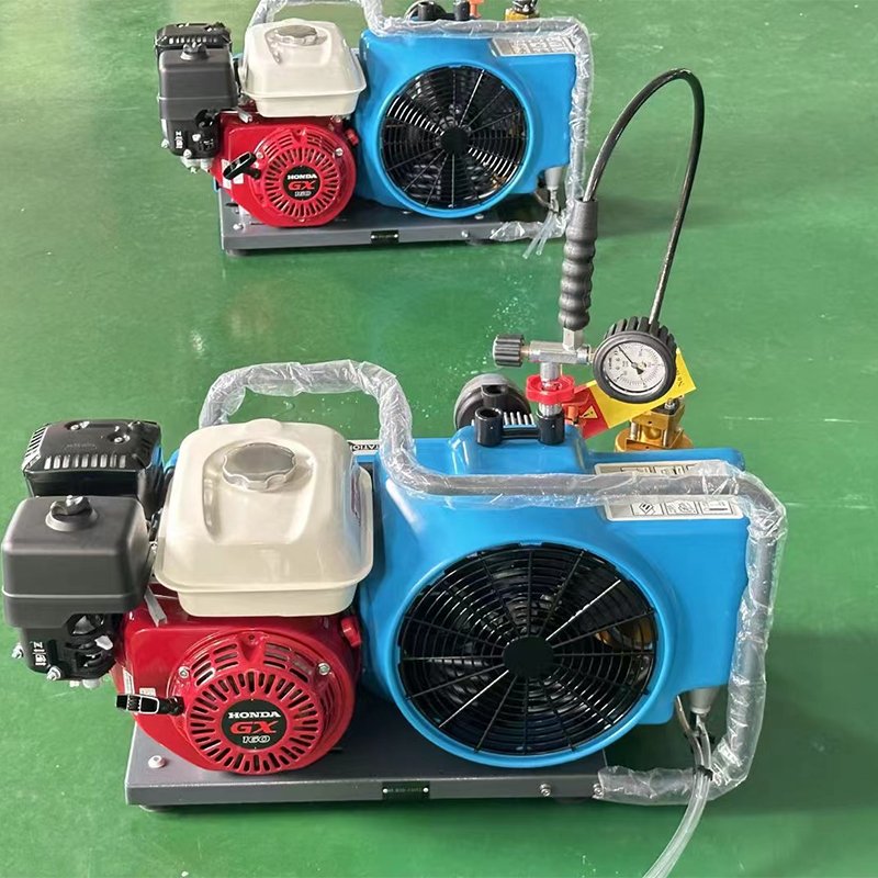 100L/min Auto Stop 4500psi 300bar Gasoline Air Compressor for Scuba Diving Snorkeling