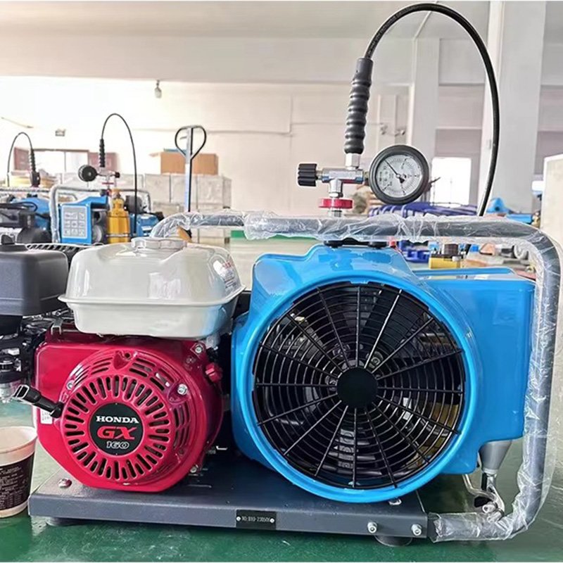 100L/min Auto Stop 4500psi 300bar Gasoline Air Compressor for Scuba Diving Snorkeling