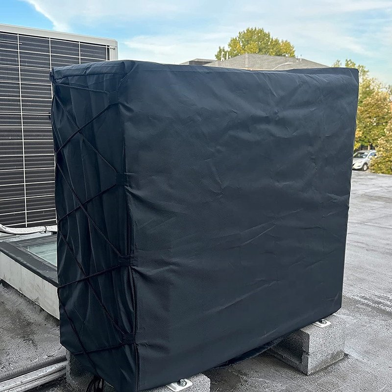 Custom All Season Air Conditioning Covers Waterproof Dust Resistance AC Defender Outdoor Air Conditioner Cover With Drawstring