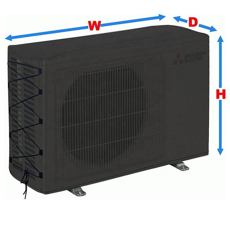 Custom All Season Air Conditioning Covers Waterproof Dust Resistance AC Defender Outdoor Air Conditioner Cover With Drawstring