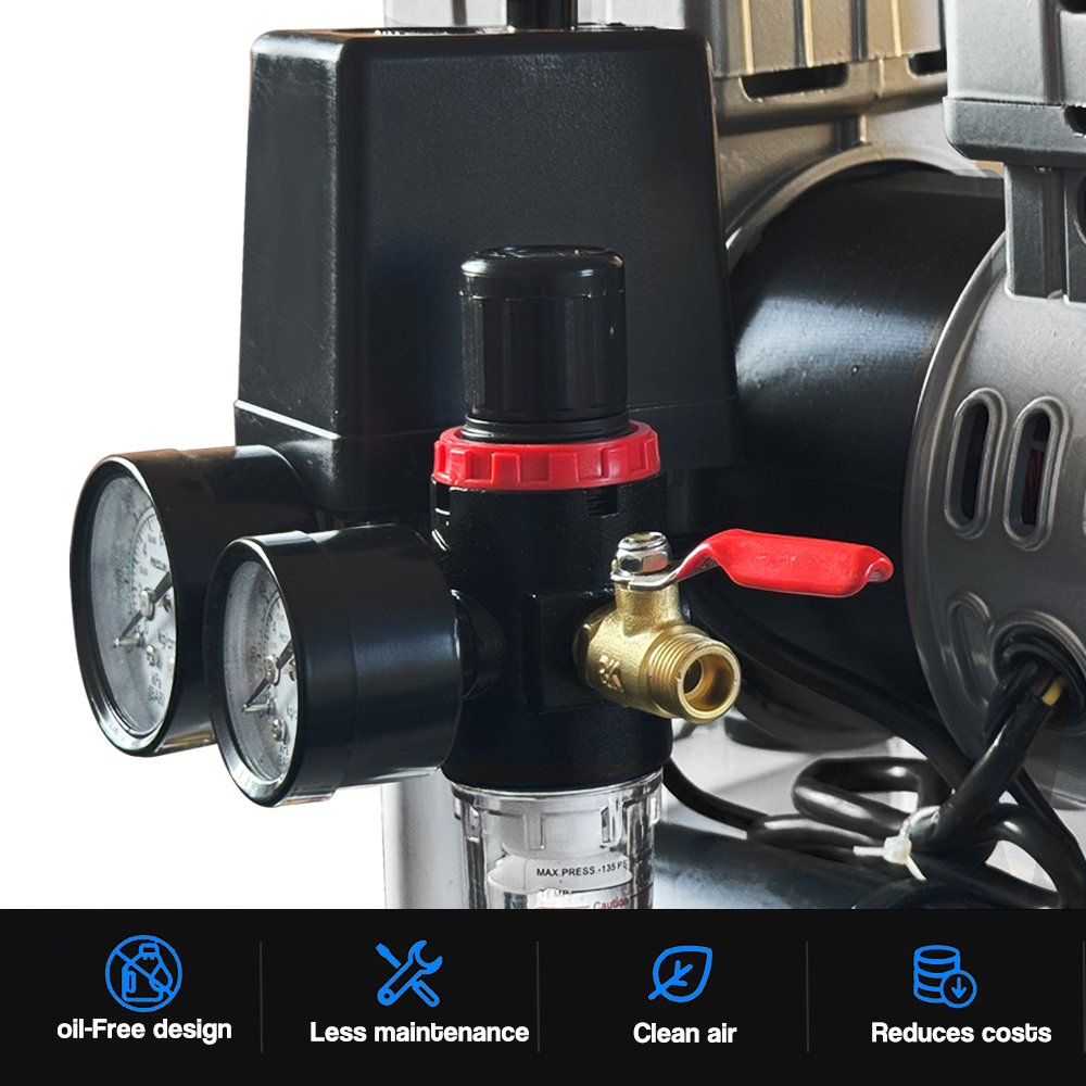 All Copper 750w 40L Dental air Compressor Medical Silent Oil Free air Compressors