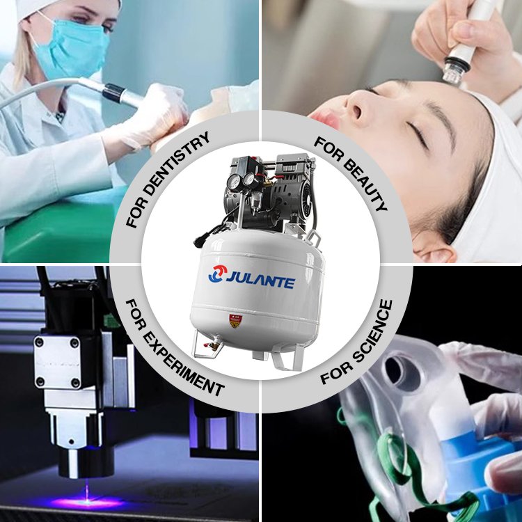 All Copper 750w 40L Dental air Compressor Medical Silent Oil Free air Compressors
